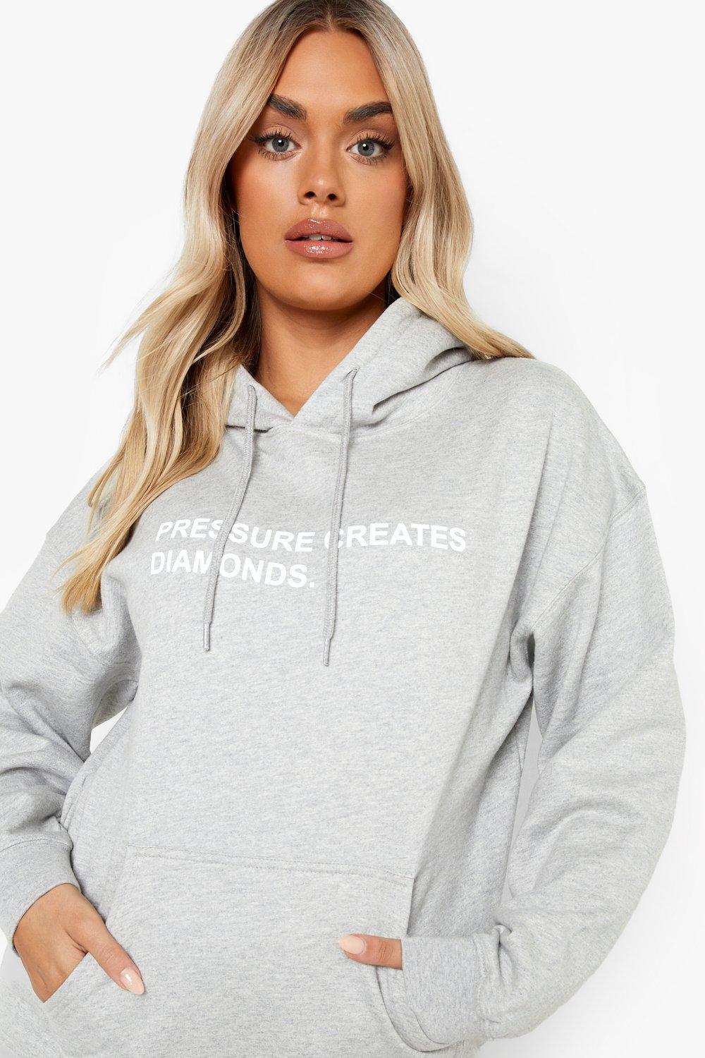 Plus Oversized Slogan Hoodie boohoo UK